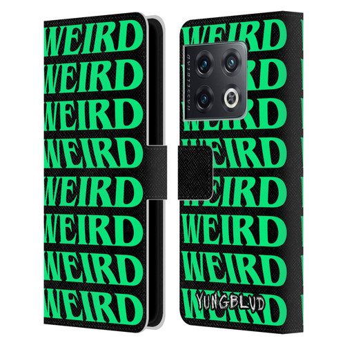 Yungblud Graphics Weird! Text Leather Book Wallet Case Cover For OnePlus 10 Pro
