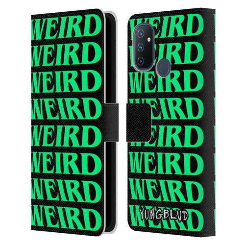 Yungblud Graphics Weird! Text Leather Book Wallet Case Cover For OnePlus Nord N100