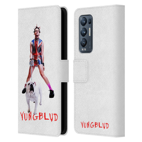 Yungblud Graphics Strawberry Lipstick Leather Book Wallet Case Cover For OPPO Find X3 Neo / Reno5 Pro+ 5G