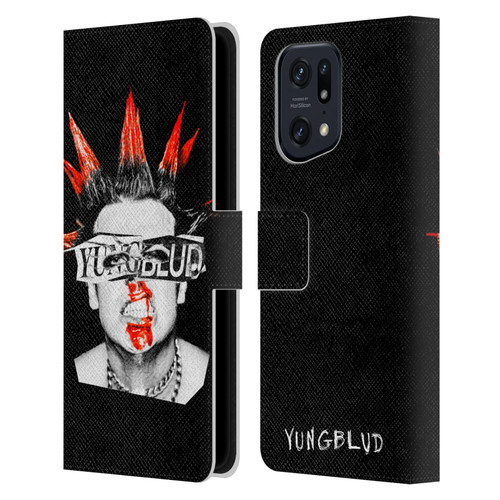 Yungblud Graphics Face Leather Book Wallet Case Cover For OPPO Find X5 Pro