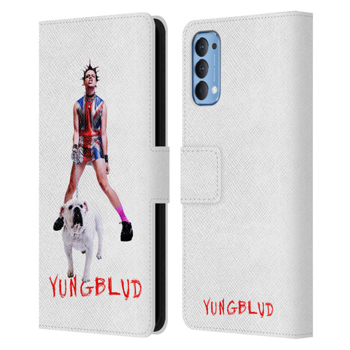 Yungblud Graphics Strawberry Lipstick Leather Book Wallet Case Cover For OPPO Reno 4 5G