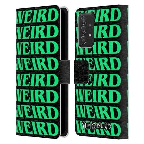 Yungblud Graphics Weird! Text Leather Book Wallet Case Cover For Samsung Galaxy A53 5G (2022)