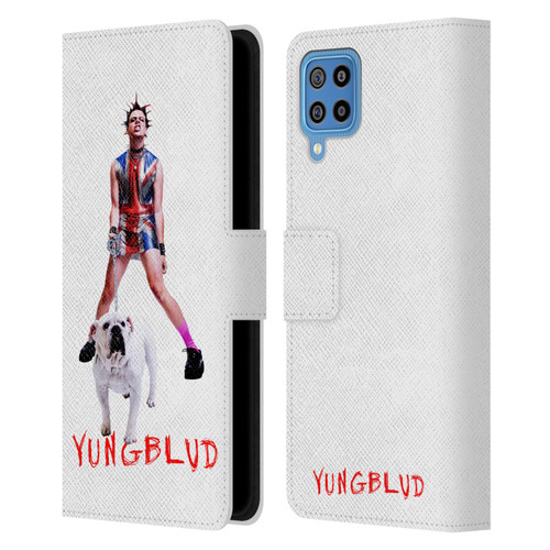 Yungblud Graphics Strawberry Lipstick Leather Book Wallet Case Cover For Samsung Galaxy F22 (2021)