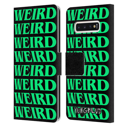 Yungblud Graphics Weird! Text Leather Book Wallet Case Cover For Samsung Galaxy S10