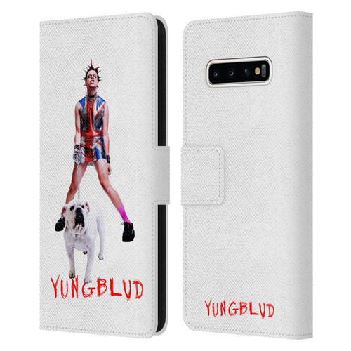 Yungblud Graphics Strawberry Lipstick Leather Book Wallet Case Cover For Samsung Galaxy S10+ / S10 Plus