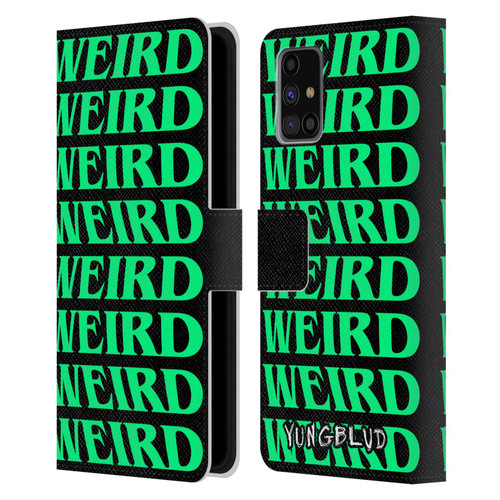 Yungblud Graphics Weird! Text Leather Book Wallet Case Cover For Samsung Galaxy M31s (2020)