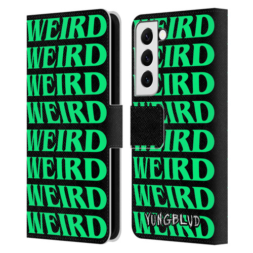 Yungblud Graphics Weird! Text Leather Book Wallet Case Cover For Samsung Galaxy S22 5G