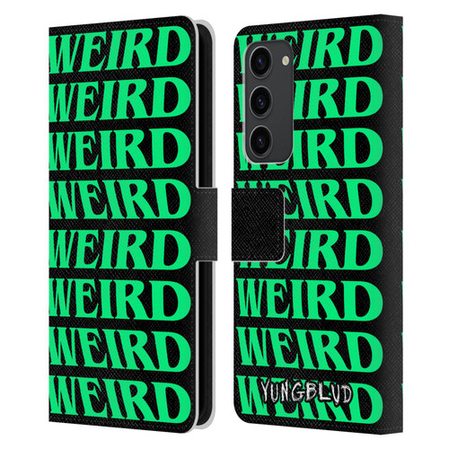 Yungblud Graphics Weird! Text Leather Book Wallet Case Cover For Samsung Galaxy S23+ 5G