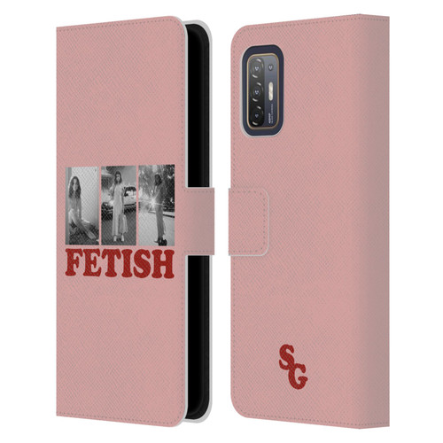 Selena Gomez Fetish Black & White Album Photos Leather Book Wallet Case Cover For HTC Desire 21 Pro 5G