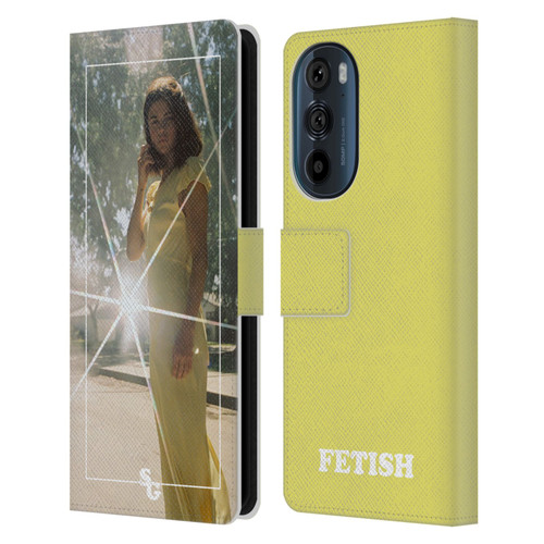 Selena Gomez Fetish Nightgown Yellow Leather Book Wallet Case Cover For Motorola Edge 30