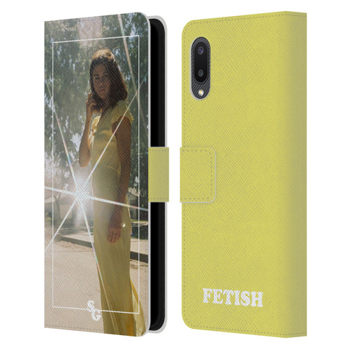 Selena Gomez Fetish Nightgown Yellow Leather Book Wallet Case Cover For Samsung Galaxy A02/M02 (2021)