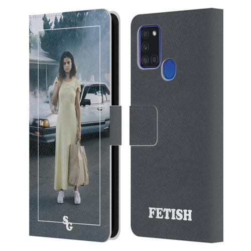 Selena Gomez Fetish Album Cover Leather Book Wallet Case Cover For Samsung Galaxy A21s (2020)