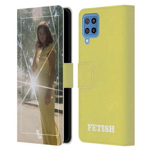 Selena Gomez Fetish Nightgown Yellow Leather Book Wallet Case Cover For Samsung Galaxy F22 (2021)