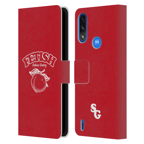 Selena Gomez Key Art Fetish Peach Mono Leather Book Wallet Case Cover For Motorola Moto E7 Power / Moto E7i Power