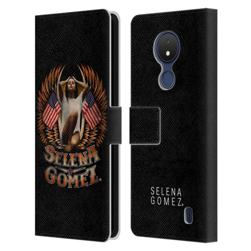 Selena Gomez Revival Biker Fashion Leather Book Wallet Case Cover For Nokia C21