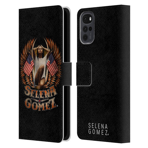 Selena Gomez Revival Biker Fashion Leather Book Wallet Case Cover For Motorola Moto G22
