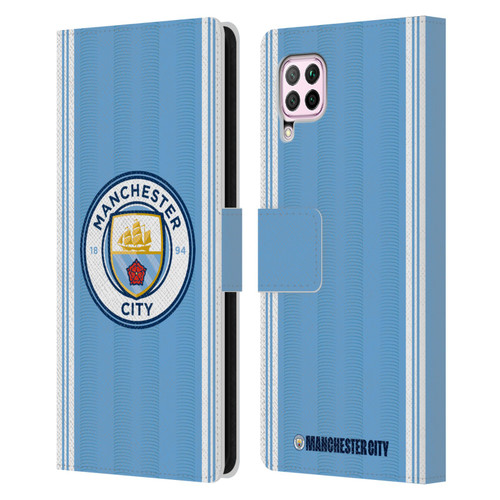 Manchester City Man City FC 2023/24 Badge Kit Home Leather Book Wallet Case Cover For Huawei Nova 6 SE / P40 Lite