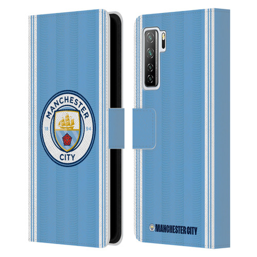 Manchester City Man City FC 2023/24 Badge Kit Home Leather Book Wallet Case Cover For Huawei Nova 7 SE/P40 Lite 5G