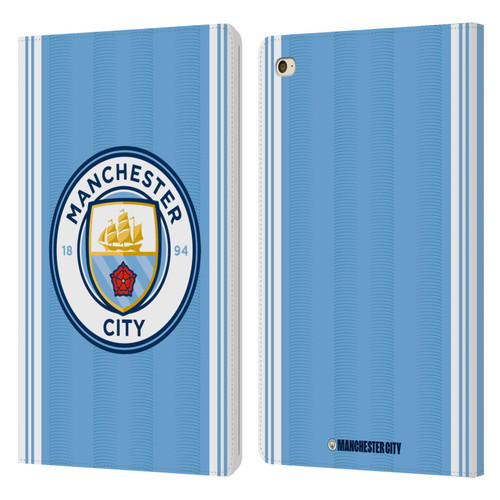 Manchester City Man City FC 2023/24 Badge Kit Home Leather Book Wallet Case Cover For Apple iPad mini 4