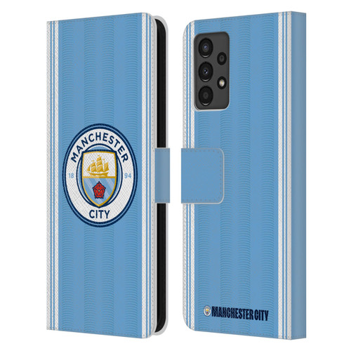 Manchester City Man City FC 2023/24 Badge Kit Home Leather Book Wallet Case Cover For Samsung Galaxy A13 (2022)