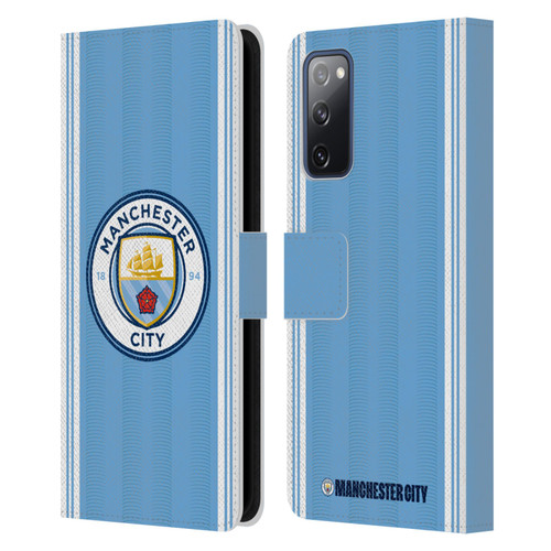 Manchester City Man City FC 2023/24 Badge Kit Home Leather Book Wallet Case Cover For Samsung Galaxy S20 FE / 5G