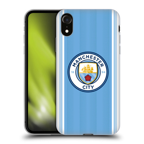 Manchester City Man City FC 2023/24 Badge Kit Home Soft Gel Case for Apple iPhone XR