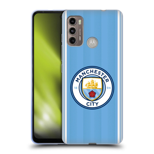 Manchester City Man City FC 2023/24 Badge Kit Home Soft Gel Case for Motorola Moto G60 / Moto G40 Fusion