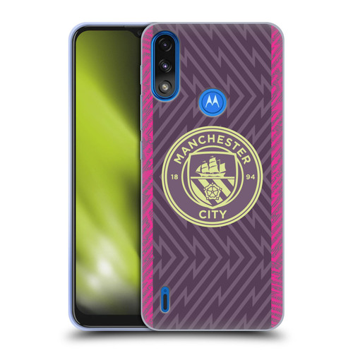 Manchester City Man City FC 2023/24 Badge Kit Home Goalkeeper Soft Gel Case for Motorola Moto E7 Power / Moto E7i Power