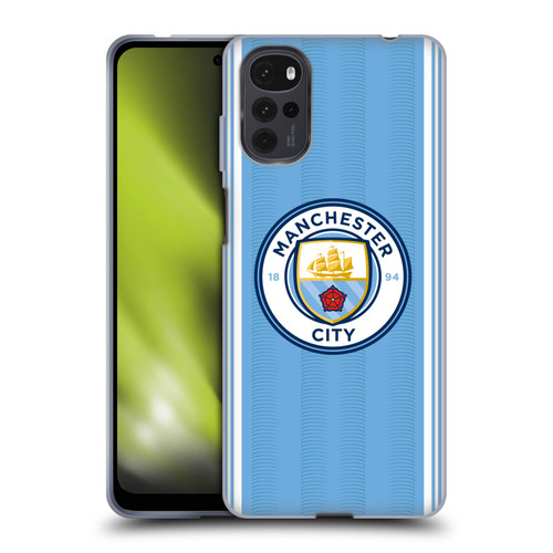 Manchester City Man City FC 2023/24 Badge Kit Home Soft Gel Case for Motorola Moto G22