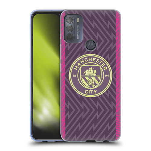 Manchester City Man City FC 2023/24 Badge Kit Home Goalkeeper Soft Gel Case for Motorola Moto G50