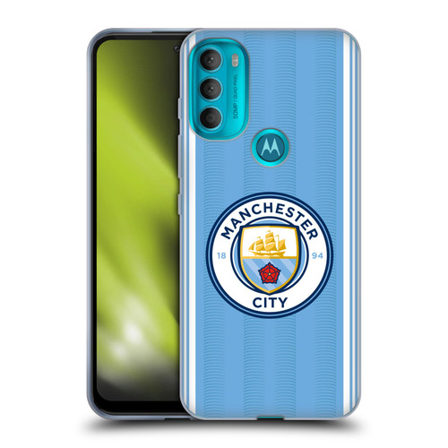 Manchester City Man City FC 2023/24 Badge Kit Home Soft Gel Case for Motorola Moto G71 5G