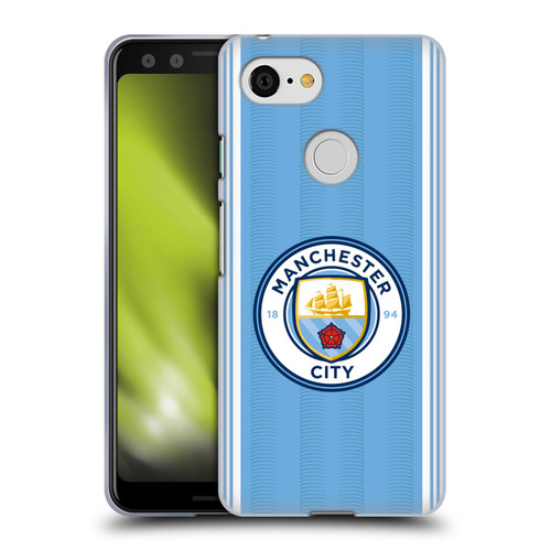 Manchester City Man City FC 2023/24 Badge Kit Home Soft Gel Case for Google Pixel 3
