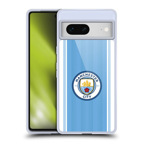 Manchester City Man City FC 2023/24 Badge Kit Home Soft Gel Case for Google Pixel 7