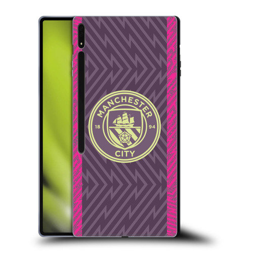 Manchester City Man City FC 2023/24 Badge Kit Home Goalkeeper Soft Gel Case for Samsung Galaxy Tab S8 Ultra