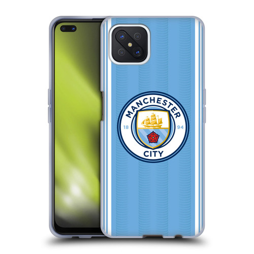 Manchester City Man City FC 2023/24 Badge Kit Home Soft Gel Case for OPPO Reno4 Z 5G