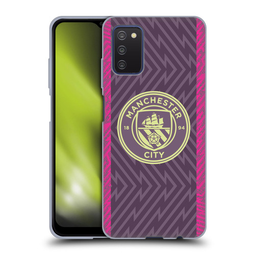 Manchester City Man City FC 2023/24 Badge Kit Home Goalkeeper Soft Gel Case for Samsung Galaxy A03s (2021)