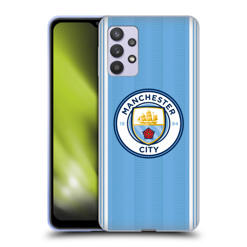 Manchester City Man City FC 2023/24 Badge Kit Home Soft Gel Case for Samsung Galaxy A32 5G / M32 5G (2021)