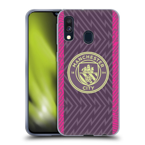 Manchester City Man City FC 2023/24 Badge Kit Home Goalkeeper Soft Gel Case for Samsung Galaxy A40 (2019)