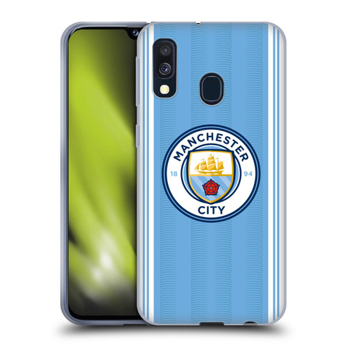 Manchester City Man City FC 2023/24 Badge Kit Home Soft Gel Case for Samsung Galaxy A40 (2019)