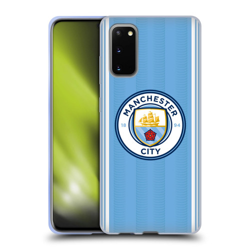 Manchester City Man City FC 2023/24 Badge Kit Home Soft Gel Case for Samsung Galaxy S20 / S20 5G