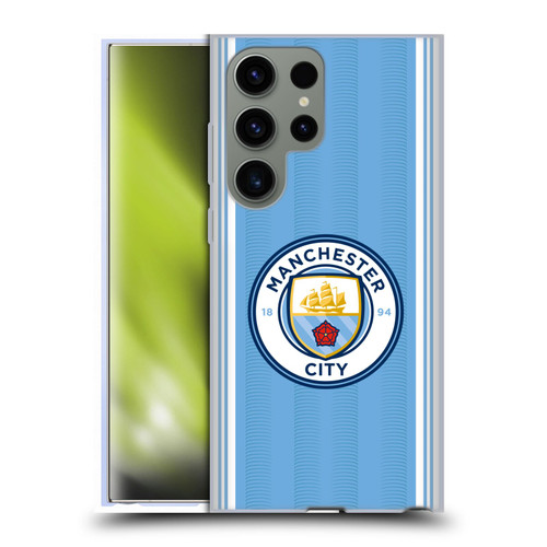 Manchester City Man City FC 2023/24 Badge Kit Home Soft Gel Case for Samsung Galaxy S23 Ultra 5G