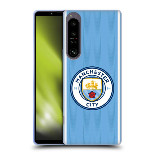 Manchester City Man City FC 2023/24 Badge Kit Home Soft Gel Case for Sony Xperia 1 IV