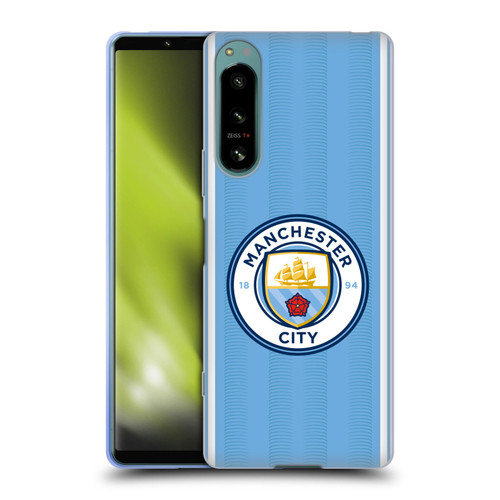 Manchester City Man City FC 2023/24 Badge Kit Home Soft Gel Case for Sony Xperia 5 IV