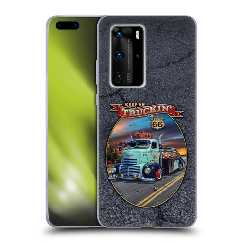 Larry Grossman Retro Collection Keep on Truckin' Rt. 66 Soft Gel Case for Huawei P40 Pro / P40 Pro Plus 5G