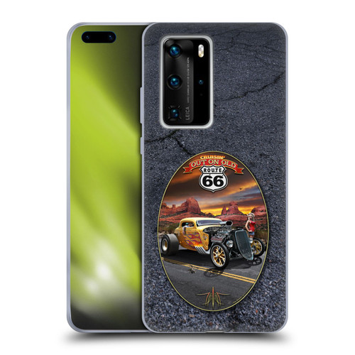 Larry Grossman Retro Collection Route 66 Hot Rod Coupe Soft Gel Case for Huawei P40 Pro / P40 Pro Plus 5G