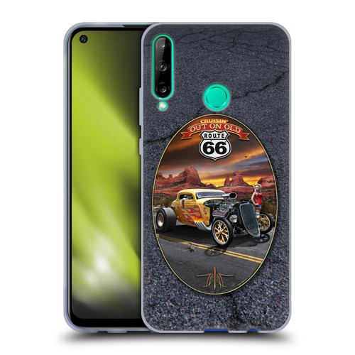 Larry Grossman Retro Collection Route 66 Hot Rod Coupe Soft Gel Case for Huawei P40 lite E