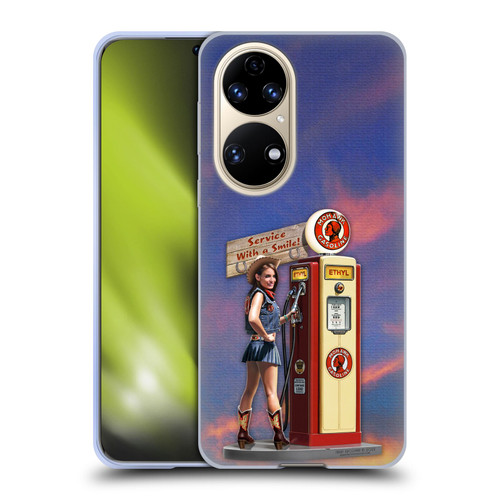 Larry Grossman Retro Collection Gasoline Girl Soft Gel Case for Huawei P50