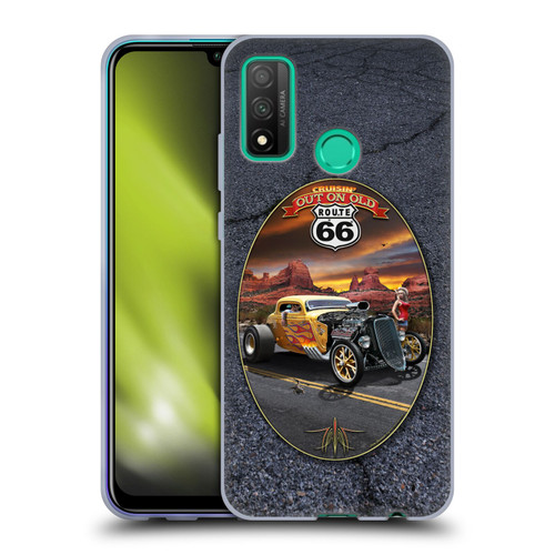 Larry Grossman Retro Collection Route 66 Hot Rod Coupe Soft Gel Case for Huawei P Smart (2020)