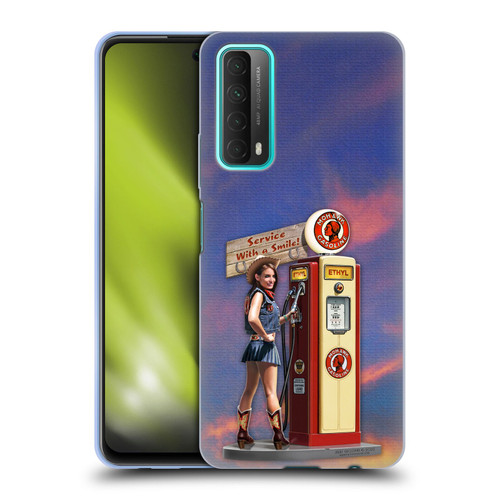 Larry Grossman Retro Collection Gasoline Girl Soft Gel Case for Huawei P Smart (2021)