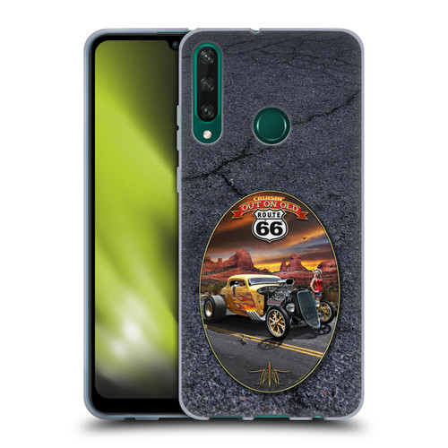 Larry Grossman Retro Collection Route 66 Hot Rod Coupe Soft Gel Case for Huawei Y6p